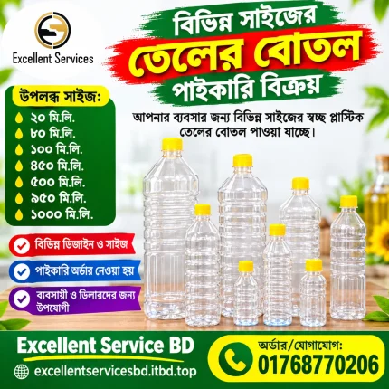 Premium Quality Wholesale Cooking Oil PET Bottles (Food-Grade & Leak-Proof)